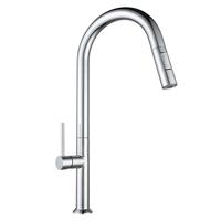 Robinet de cuisine monocommande extractible à poser sur plan, finition noire, design moderne, sans plomb, en laiton, avec cartouche céramique