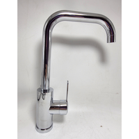 Robinet de cuisine classique moderne en acier inoxydable 304 sans plomb, mitigeur eau chaude et froide de haute qualité, finition chromée, montage sur plan.
