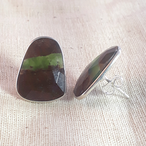 Pendientes de Plata de Ley 925 con Crisoprasa Natural - Product Image 5