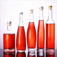 Bouteille de Vin en Verre Vide de 50ml à 750ml avec Bouchon de Liège pour Café, Liqueur, Eau, Whisky, Tequila, et Champagne avec Bouchon à Vis