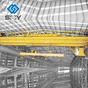 Grúa Aérea Magnética de Doble Viga de Servicio Pesado con Rotación Telescópica (25+25) Toneladas, Control Remoto Inalámbrico y PLC - Product Image 1