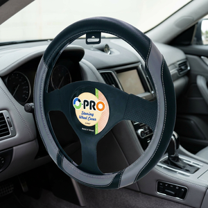 Funda para Volante de PVC con Línea Gris, Estilo Ejecutivo de Lujo, Universal, Accesorios Interiores para Auto, Nueva Llegada - Product Image 2