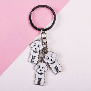 Accesorios Personalizables para Llaves, Nuevo Regalo, Colgante para Cintura con Grabado de Perro Poodle de Dibujos Animados, Llavero de Metal - Product Image 2