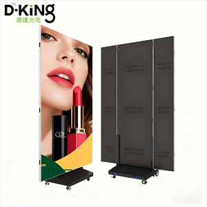 P2.5 Foldable LED Poster Screen Indoor Mobile LED Display Easy Moving & <b>Phone</b> APP <b>Control</b> - Product Image 1
