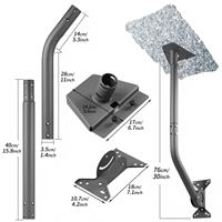 Standard-Installationskit mit Festrohr aus Kohlenstoffstahl und Aluminiumlegierungshalterung für Starlink Gen3 (ROV4 Standard)