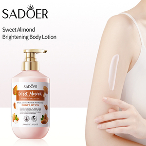 SADOER 500 ml Lait Corporel Crème Hydratante Parfumée Amande Douce Naturelle Soin Blanchissant Visage et Corps - Product Image 2