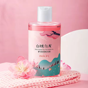 Gel douche parfumé à la pêche blanche perlée végétalienne du Nouvel An personnalisé pour femmes - Product Image 1