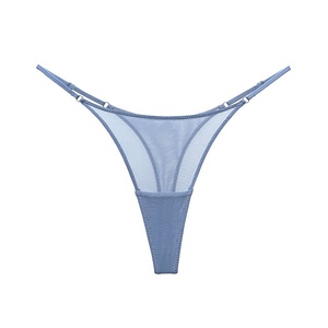 Slip a <span class=keywords><strong>Vita</strong></span> <span class=keywords><strong>Alta</strong></span> Stile Europeo-Americano 1803 per Donne, Sexy <span class=keywords><strong>Perizoma</strong></span> in Rete di Nylon Trasparente Erotico - Product Image 2