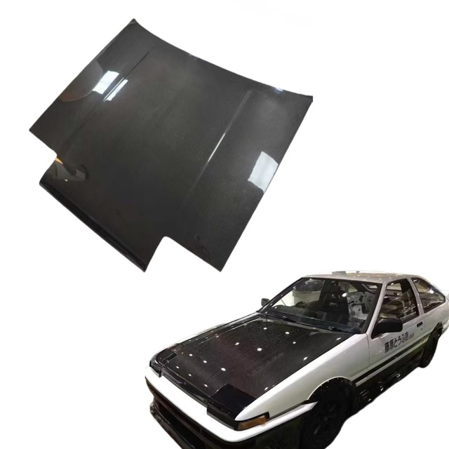High Quality Carbon Fiber Hood for 1984-1987 Toyota Corolla AE86 JDM Carbon Fiber Bonnet Performance Engine Hood for AE86