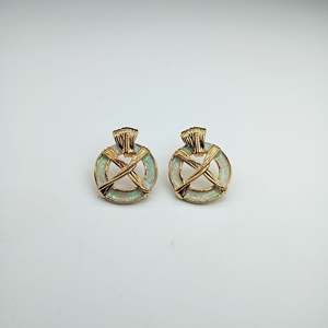 Fashion Stud <b>Earrings</b> 316L Stainless Steel PVD Gold Plating Sustainable Resistant Round Design - Product Image 1