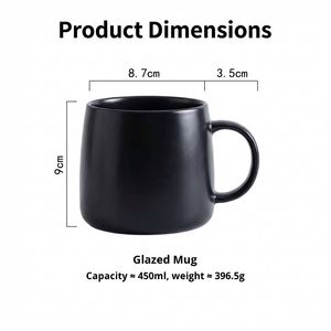 Factory Price 16oz Matte Ceramic Coffee <b>Mugs</b> <b>Large</b> Capacity Custom Logo Bulk Food Grade Drinkware for Home Office Gift - Product Image 2