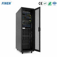 Gabinete de Servidor Ventilado FINEN 42U 47U, >75% Flujo de Aire, Malla Perforada en la Parte Delantera y Puertas Traseras Divididas, Acero SPCC, 10 Años de Garantía