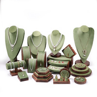 Walnoot houten mannequin nek display standaard juwelierszaak ring en armband dienblad display rek juwelenhouder Guangdong