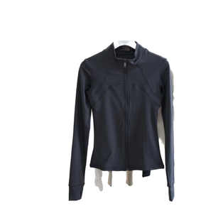 女式软立领拉链冬季健身夹克定制标志透气轻质瑜伽运动夹克拇指 - Product Image 1