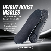 Semelles intérieures respirantes à 4 couches pour chaussures, rehausseurs de talon à coussin d'air pour hommes et femmes, jusqu'à 10 cm, absorbant les chocs, respirantes, pour usage quotidien