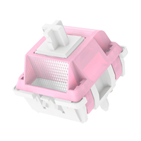DUROCK Interrupteurs Lotus blancs, 56g Interrupteurs tactiles à lumière RVB de haute précision Son confortable Interrupteurs de clavier tactiles à 5 broches