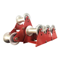 Conjunto de rodillos guía de cable galvanizado de alta resistencia YILI, conectable por cadena, para montaje en suelo, de acero, cóncavo, para cableado en zanjas rectas