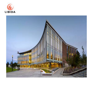 Mur rideau moderne en verre à double vitrage Façade isolée en aluminium structurel plat incurvé pour centre commercial Meilleur <span class=keywords><strong>prix</strong></span> par <span class=keywords><strong>M2</strong></span> - Product Image 3