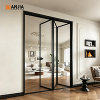 Portes pliantes en aluminium au design grille, idéales pour l'intérieur des maisons et les cuisines - Offre spéciale