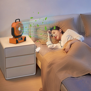 Ventilateur de <span class=keywords><strong>camping</strong></span> extérieur rechargeable par USB Jiuxiang avec lumière, chauffage à 5 vitesses, fonctionnement en anglais, autonomie de 10 heures pour l'utilisation de la tente de jardin RV - Product Image 5