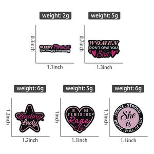 Benim kadınsı öfke çağında kadın bağımsız tırnak emaye Pin o şiddetli güçlü cesur yangın Metal broş yaka rozeti dolu - Product Image 6