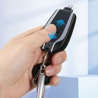 Mini cargador de llavero inteligente portátil personalizado de fábrica, Banco de energía de emergencia promocional con pantalla para iPhone tipo de batería
