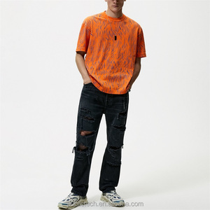 OEM venta al por mayor de algodón pesado de alta calidad en blanco liso logotipo personalizado impreso de punto hombres camiseta - Product Image 4