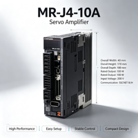 MR-J4-10A Mitsubishi 100W AC servo amplifier 200V Seri MR-J4 drive untuk mesin otomatis