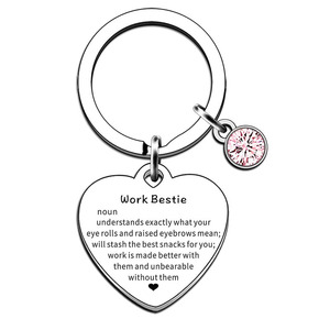 Llavero de corazón de acero inoxidable de Venta caliente para el mejor amigo de las <span class=keywords><strong>hermanas</strong></span> regalo de Navidad del Día de San Valentín - Product Image 5