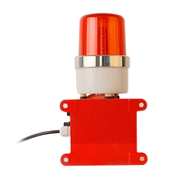 Avertisseur Sonore et Lumineux Multi-Tension 12V/24V CC 220V/380V CA, Sirène Haute Décibel avec Coque Métallique, Système de Sécurité Domestique IP65