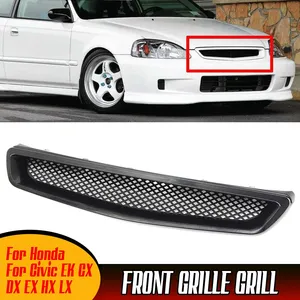 Black/Carbon Fiber Look Car Front Bumper Hood <b>Mesh</b> <b>Grill</b> Grille <b>for</b> Honda <b>for</b> Civic EK CX DX EX HX LX 1999-2000 Racing <b>Grills</b> - Product Image 1