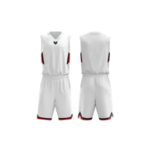 Set kostum singlet bola basket sepenuhnya sublimasi, Set seragam basket polos dengan Logo