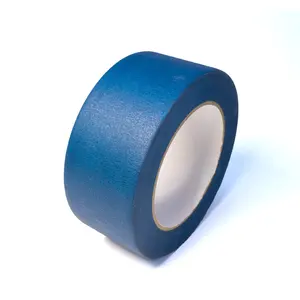 14 Days Uv High Adhesive No Residue Crepe Paper Masking Tape Painting Blue Masking Tape For Indoor Decoration Printing