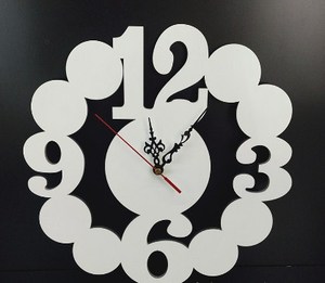 Rubysub 12 inch hình tròn MDF tùy chỉnh gỗ thăng hoa đồng hồ treo tường khung ảnh khoảng trống - Product Image 6