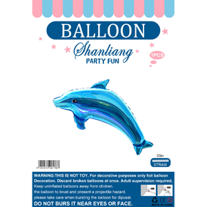 Palloncino in lamina a forma di delfino Shanliang da 23 pollici, decorazione per feste per bambini - Product Image 3