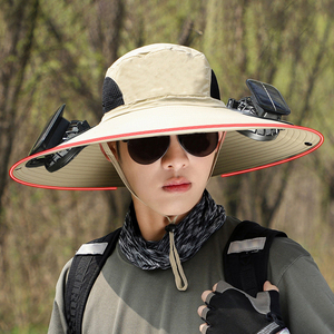 Sombrero de Sol con Ventilador Solar de Ala Ancha para Hombre, para Verano, Aire Libre, Senderismo, Pesca, con Carga USB y Ventilador Solar - Product Image 3