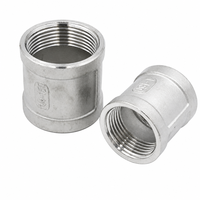 Raccord à douille fileté femelle poli en acier inoxydable 304, basse pression, moulage de précision, DN65 DN80 DN100, filetage BSPP BSPT G