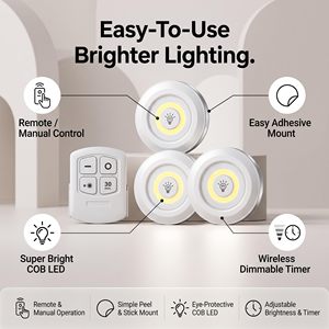 3in1 COB Remote Sensing Tapping Feeding Light Bedroom Wardrobe <b>Cabinet</b> Touch Night Light - Product Image 3