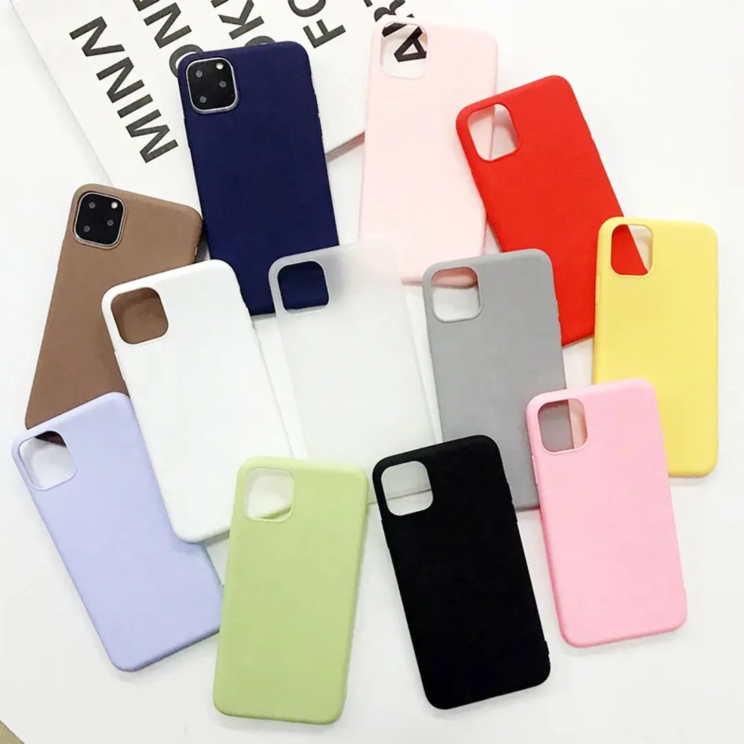Wholesale Price Matte Soft TPU Silicone Waterproof Cell Phone Protector Coque Cover Pro Max For iPhone 11 12 mini 13 Case