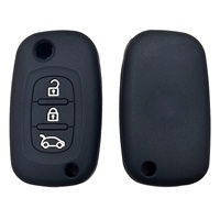 Vente en gros usine – Housse de clé en silicone souple à 3 boutons pour télécommande pliable Renault Clio, Captur, Megane, Dacia Duster, Sandero, Logan