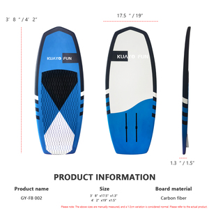 Planche de <span class=keywords><strong>surf</strong></span> hydrofoil en fibre de carbone, planche de wing foil 3'8" / 4'2" avec noyau EPS pour le <span class=keywords><strong>surf</strong></span>, le pump foil et les sports nautiques - Product Image 2