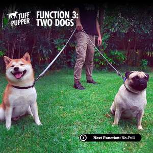 Tuff Pupper - Correa Multifuncional para Perros, 6 Usos, 8 Pies de Largo, Manos Libres, Nailon Balístico, Neopreno Grueso, Acolchado de Metal - Product Image 6