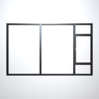 Ventana Abatible de Aluminio y Vidrio Templado, Económica, a Prueba de Polvo, Insonorizada y Fácil de Limpiar, para Hogar y Oficina, Venta al Por Mayor
