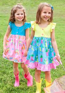 Ropa de Boutique para Niñas Pequeñas a la Moda, Ropa Infantil al por Mayor, Conjunto con Estampado de Botas de Lluvia - Product Image 2