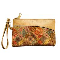 Liège trousse de maquillage petite pochette en liège pochette à fermeture éclair sac de toilette en liège pochette de rangement