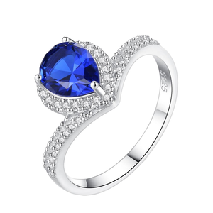 Engagement Rhodium Plated 925 Silver High Quality Fashion Zircon Luxury Lady Wedding Personalised <b>Ring</b> Handmade Bulk Product - Product Image 1