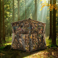 Tente de chasse pliable, imperméable, camouflage, portable, pop-up, pour une personne, avec vue à 360 degrés, personnalisable.