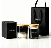 Ensemble cadeau de diffuseurs de parfum d'ambiance de Noël de luxe personnalisés à marque privée, bougies parfumées à la cire de soja faites à la main