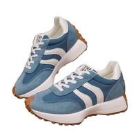 Soldes Exceptionnelles 2026 – Baskets Plateformes Rétro Color Block à Lacets pour Femme, Idéales pour le Sport et le Quotidien, Collection Printemps-Été