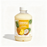 Étiquettes autocollantes imprimées étanches Haoxuan pour bouteilles de boisson ananas-coco – Autocollants pour boissons tropicales